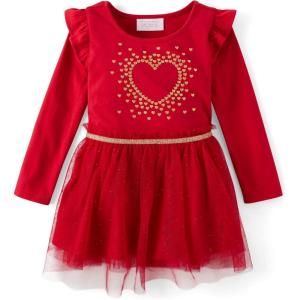 The Children’s Place baby girls Heart Mesh Tutu Dress(Love)