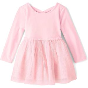 The Children’s Place baby girls Heart Mesh Tutu Dress(Rose Mist)