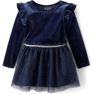 The Children’s Place baby girls Heart Mesh Tutu Dress(Tidal)