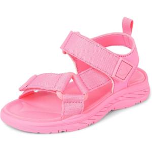 The Children’s Place girls Baby Girls and Toddler Sporty Sandals With Adjustable Straps(Pink)