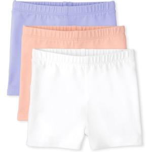 and Toddler Assorted Cartwheel Shorts(Peach/Purple/White 3-pack)