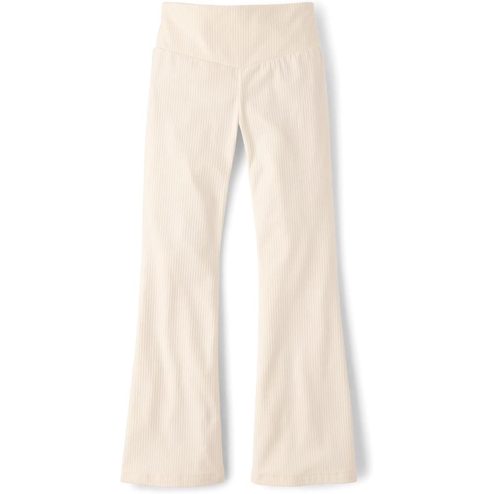 imageThe Childrens Place Girls High Rise Flare LeggingsWhite Daisy Rib