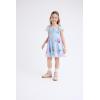The Children’s Place,Girls,Dressy Ruffle Dress,Short SleeveChalk Blue,Large