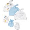 The Children’s Place Baby Knotted Hat and Mittens Set(Alphabet/Stripe/Animal)