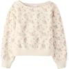 The Children’s Place Girls’ Active Long Sleeve Fleece Pullover Sweatshirt(White Daisy)