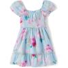 The Children’s Place,Girls,Dressy Ruffle Dress,Short SleeveChalk Blue,Large