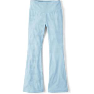 The Children’s Place Girls’ High Rise Flare Leggings(Chalk Blue Rib)