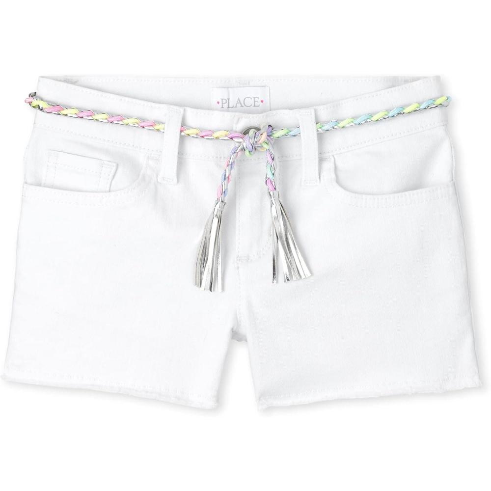 imageDenim Shortie ShortsWhite Belted