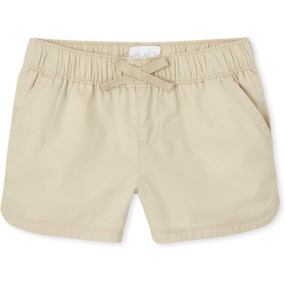 imageThe Childrens Place Girls Twill Pull on ShortsStraw Hat