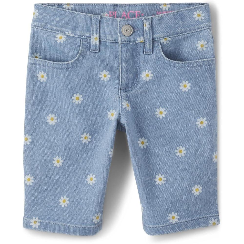 imageThe Childrens Place Girls Twill Skimmer ShortsPeony Wash