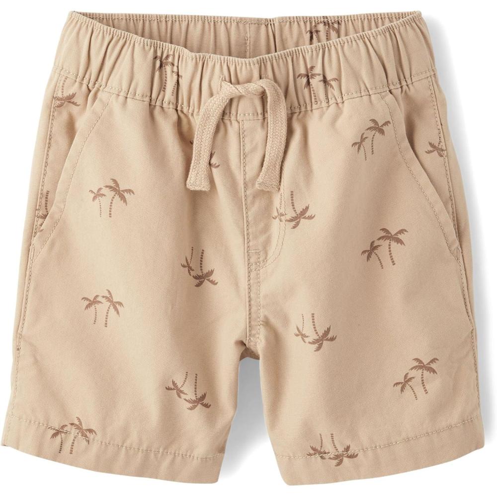 imageThe Childrens Place Boys Uniform Pull on Cargo ShortsBarely Brown