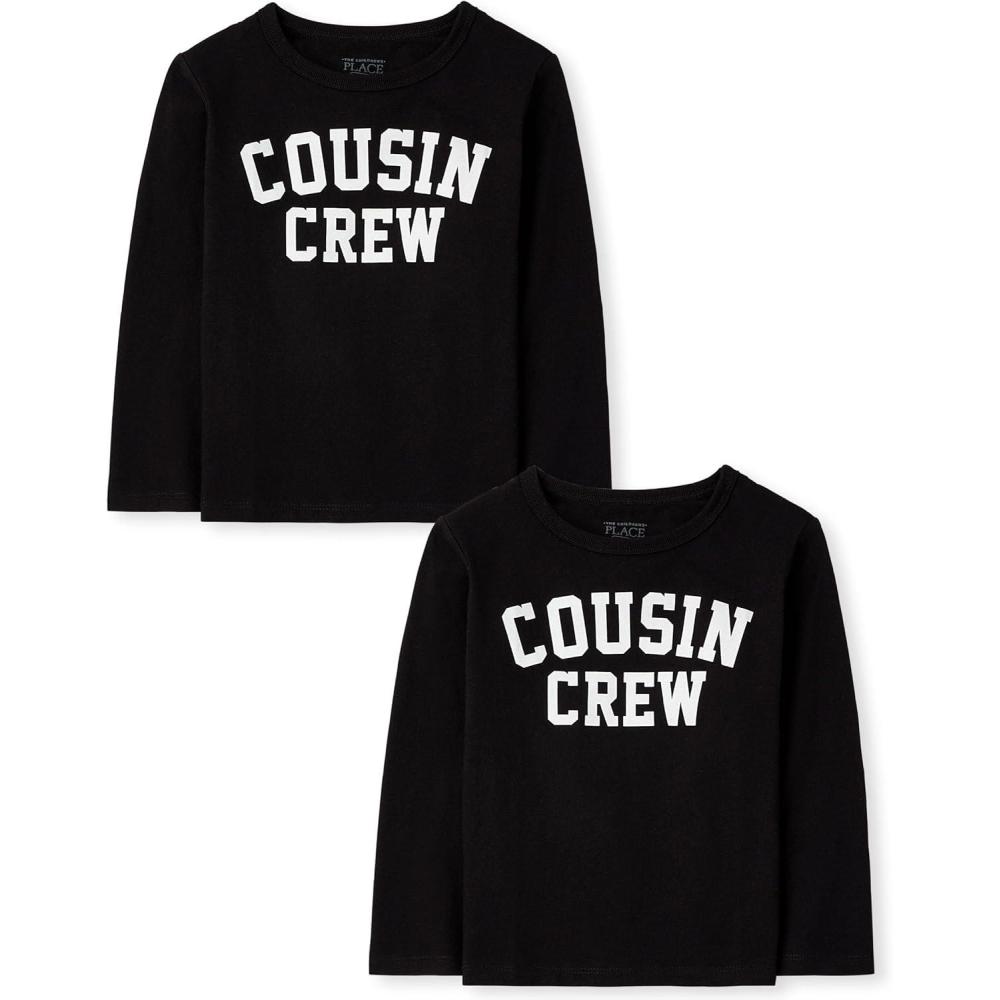 imageThe Childrens PlaceBaby Boysand Toddler Assorted Everyday Long Sleeve Graphic TShirtsCousin Crew