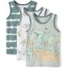 The Children’s Place Boys and Toddler Assorted Tank Top(Green Dinos 3-pack)