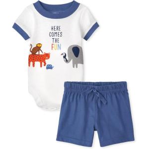 The Children’s Place baby-boys Short Sleeve Bodysuit and Shorts Set