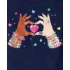 The Children’s Place Girls’ 100% Cotton Short Sleeve Top and Pants,2 Piece Pajama Set(Friendship Bracelet)