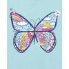 The Children’s Place Girls’ 100% Cotton Short Sleeve Top and Pants,2 Piece Pajama Set(Rainbows/Butterflies 2-pack)