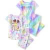 The Children’s Place girls Short Sleeve Top and Pants,2 Piece Pajama Set(Dreamer 2-pack)