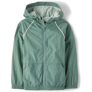 The Children’s Place,Boys,Active Long Sleeve Contrast Windbreaker Jacket,Norway Spruce,Medium
