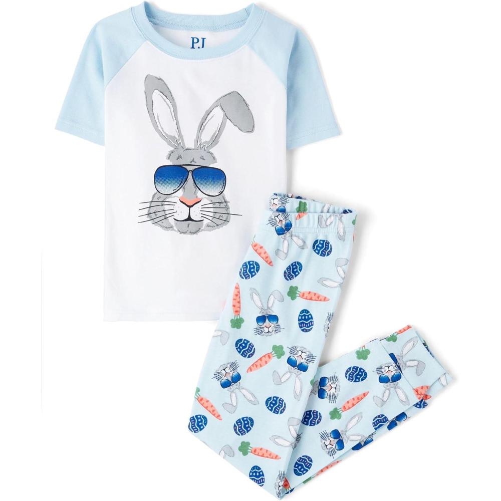 imageThe Childrens Place Unisex Baby Family Matching Easter Snug Fit Cotton PajamasCool Bunny