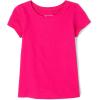 The Children’s Place Baby Girls’ and Toddler Basic Short Sleeve Layering T-Shirts(Multi Color 4-pack)