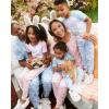 The Children’s Place Easter Family Matching Snug Fit Cotton Pajamas(Blue Bunnies)