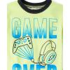 The Children’s Place boys Sleeve Top and Shorts,2 Piece Pajama Set(Game Over)