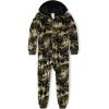 The Children’s Place boys Long Sleeve Fleece Hooded Zip Front One Piece Pajamas(Green Camo)