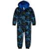 The Children’s Place boys Long Sleeve Fleece Hooded Zip Front One Piece Pajamas(Lime Ninja)