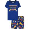 The Children’s Place boys Short Sleeve Top and Shorts Snug Fit 100% Cotton 4 Piece Pajama Set(Glow Pizza)