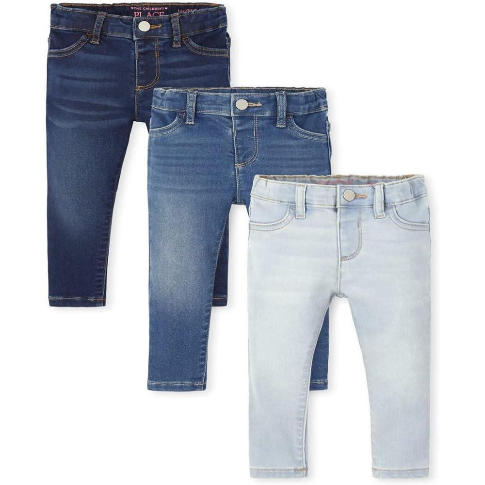 imageThe Childrens Place Girls and Toddler Girl SuperSoft Stretch Denim Legging JeansBrooke Wash  Ice Wash  Reflection Blue Wash
