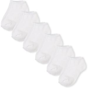 The Children’s Place,unisex-child,Ankle Socks,WHITE -6 PACK,X-Large