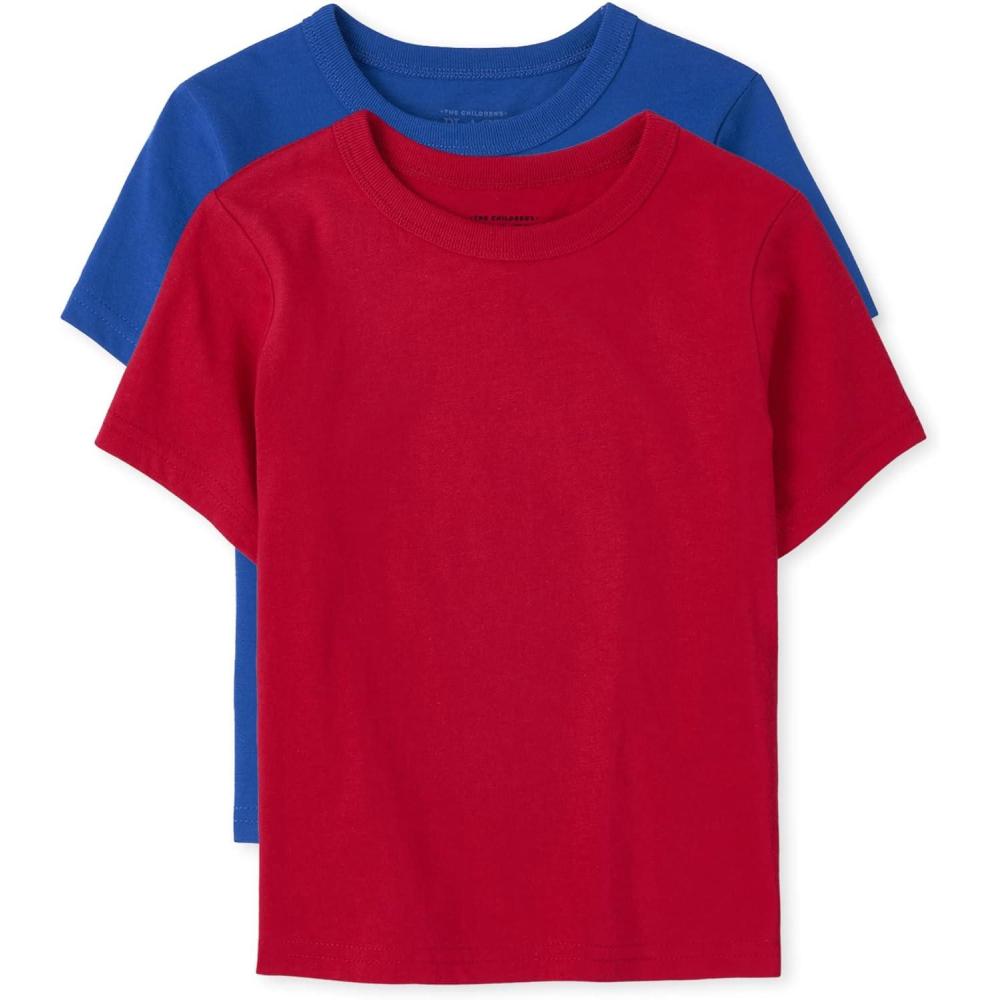 imageThe ChildrenS Place BabyBoys And Toddler Basic Short Sleeve TeeBlueRed 2pack