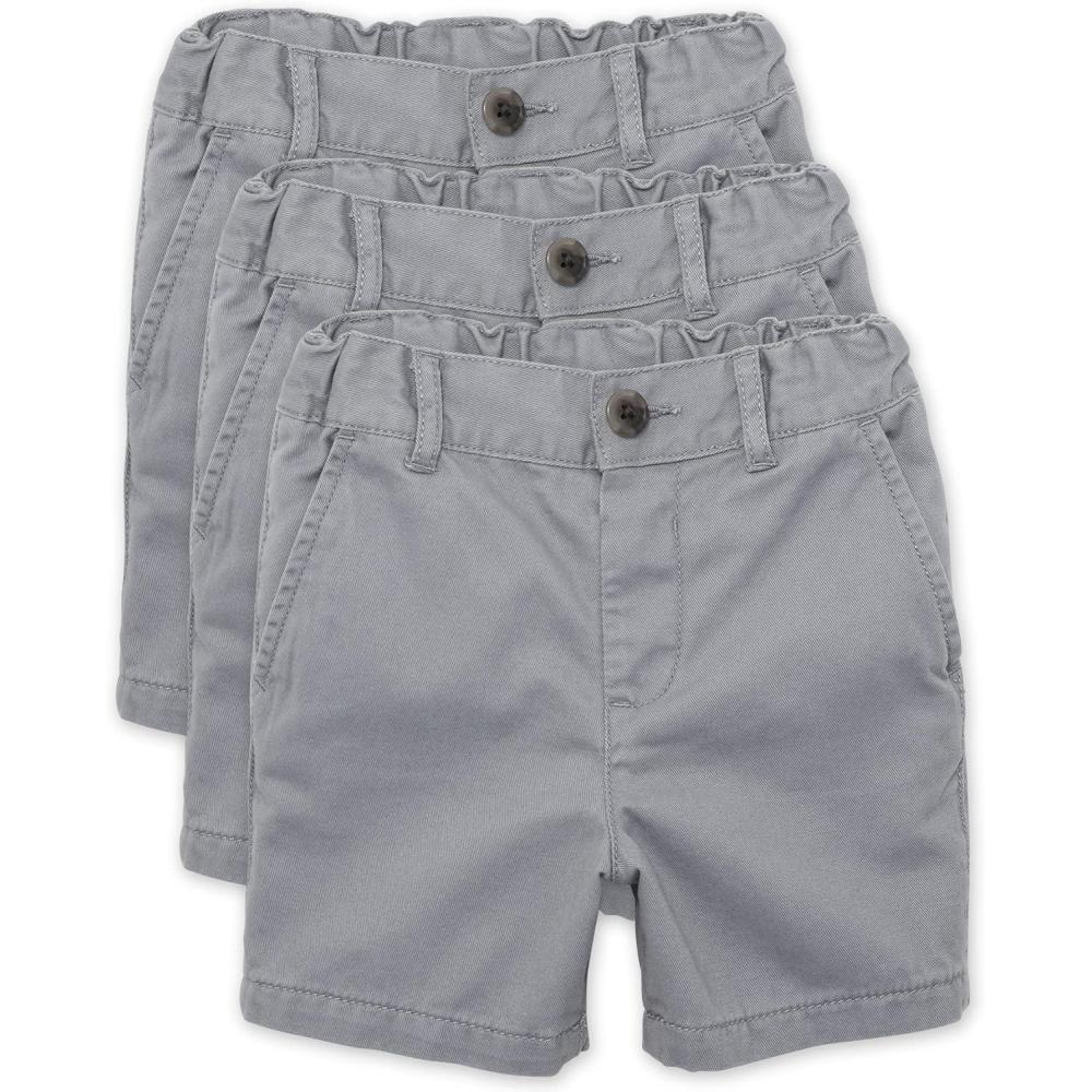 imageThe Childrens Place Baby Boys Chino ShortsFin Gray 3pack