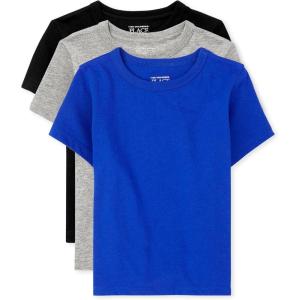 The Children’S Place Baby-Boys And Toddler Basic Short Sleeve Tee(Black/Grey/Blue 3-pack)