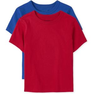 The Children’S Place Baby-Boys And Toddler Basic Short Sleeve Tee(Blue/Red 2-pack)