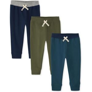 The Children’s Place Baby Boys’ Active Fleece Jogger Pants(Blue/Green/Teal)