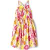The Children’s Place,Short Sleeve Fashion Dress(Pink Yellow Floral)
