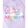 The Children’s Place girls 100% Cotton Short Sleeve Top and Shorts 2 Piece Pajama Set(Sleepsolotl)