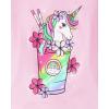 The Children’s Place girls 100% Cotton Short Sleeve Top and Shorts 2 Piece Pajama Set(Unicorn Shake)