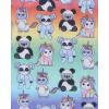 The Children’s Place girls Long Sleeve Top and Pants,2 Piece Pajama Set(Rainbow Squishes)