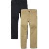 Stretch Straight Chino Pants,multipacks(New Navy/Flax 2-pack)