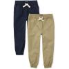 The Children’s Place Boys Basic Jogger(Tidal/Flax 2-pack)