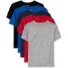 The Children’s Place Boys’ Basic V Neck T-Shirt 2 Pack(Black/Grey/Navy/Blue/Red 5-pack)