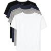 The Children’s Place Boys’ Basic V Neck T-Shirt 2 Pack(Black/New Navy/Smoke/White 4-pack)