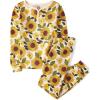 The Children’s Place Girls’ Long Sleeve Top and Pants Snug Fit(White Daisy)