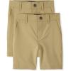The Children’s Place boys Quick Dry Chino Shorts(Flax 2-pack)