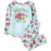 The Children’s Place girls Long Sleeve Top and Pants,2 Piece Pajama Set(Breakfast Bunch)