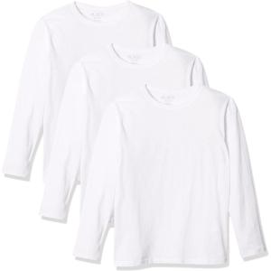 The Children’s Place Boys’ Basic Layering Long Sleeve Tee(White 3-pack)