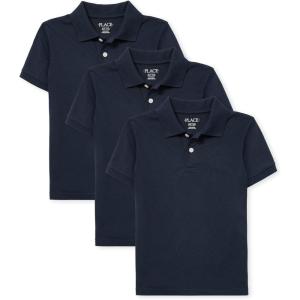 The Children’s Place Boys Short Sleeve Pique Polo, 3 Pack(Nautico 3-pack)