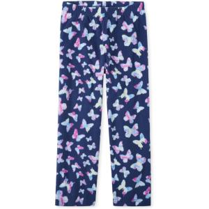 The Children’s Place Girls’ Fleece Pajama Pants(Navy Butterfly)